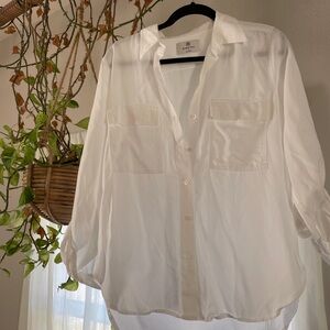 Aritzia Ivory Button-Up Blouse